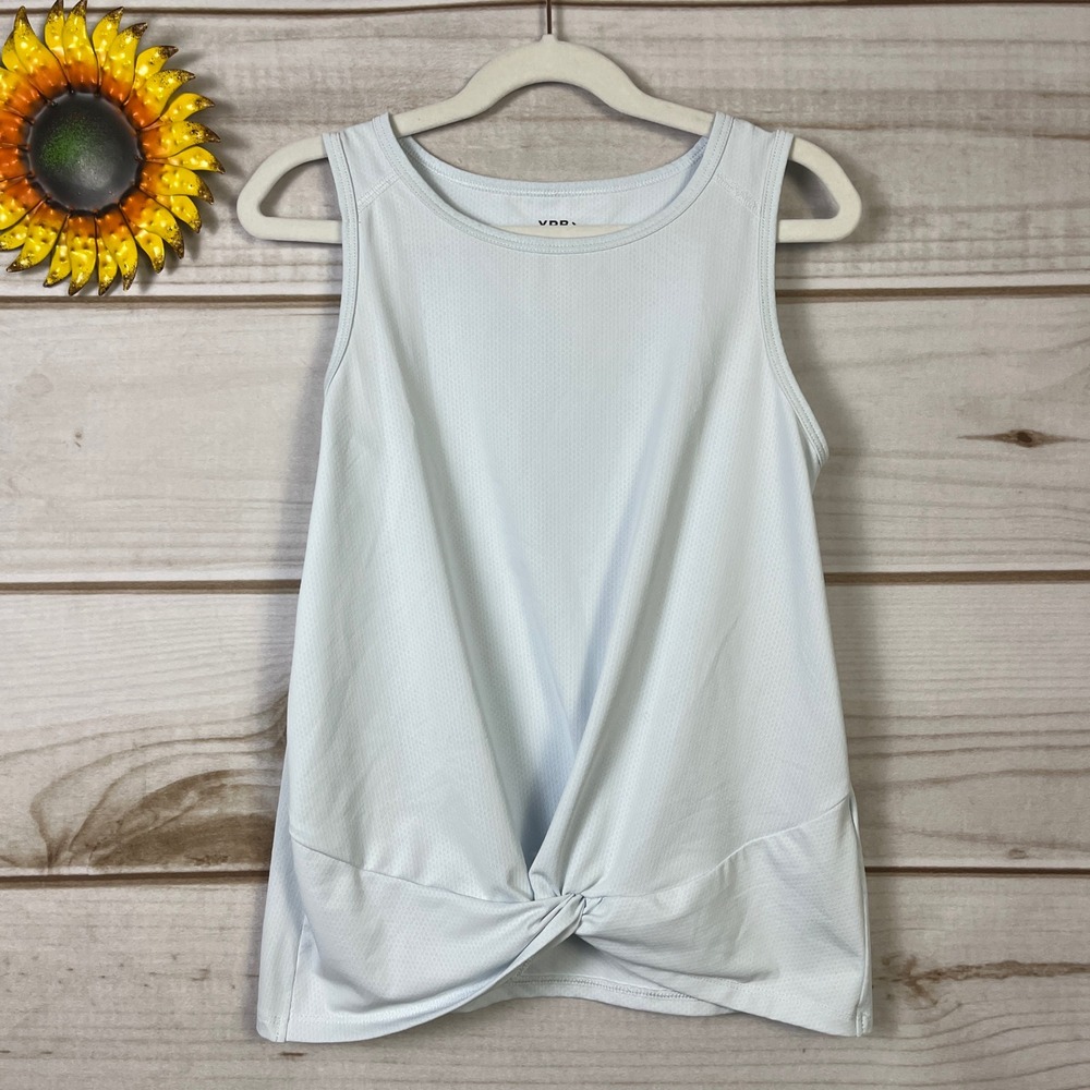Abercrombie Kids YPB Light Blue Twist Front Active Tank Top Girls Size 11/12